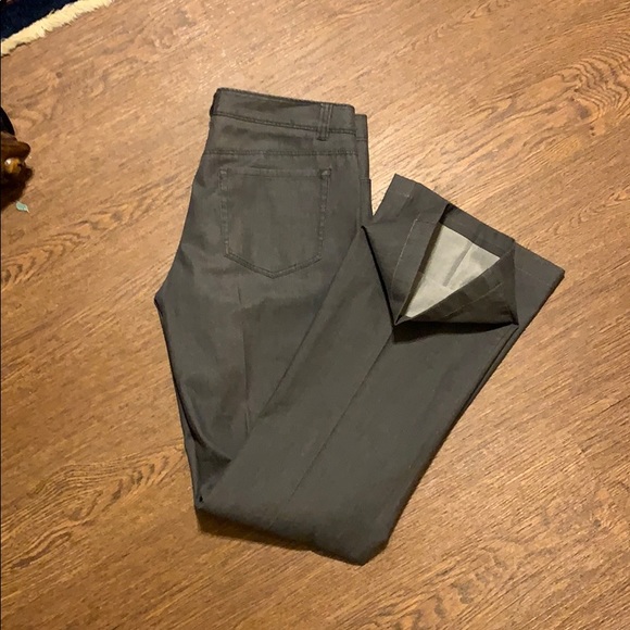 THEORY GREY BOOT CUT PANT, COTTON! SZ 4/31 INSEAM - Picture 7 of 8